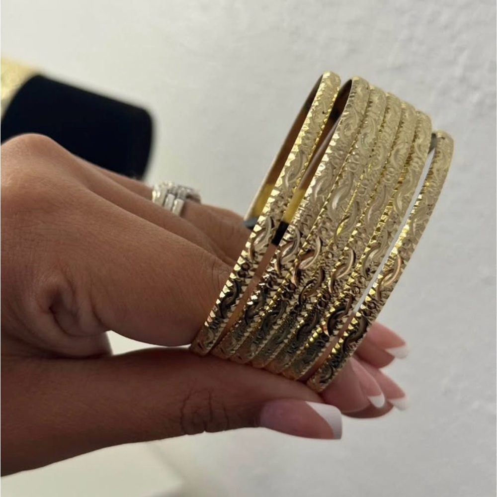 Elegant Gold Bangle Set